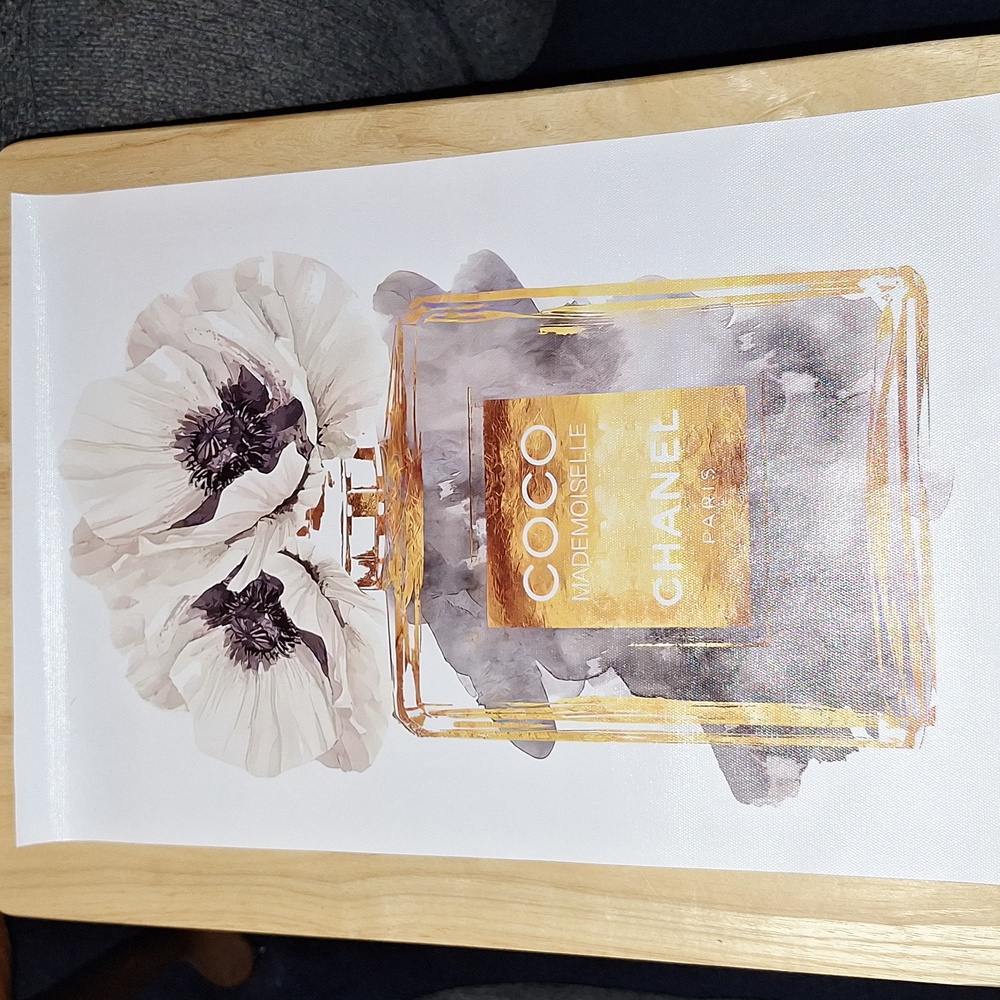CHANEL Paris Canvas Art Wall Poater 12 x 18 inches